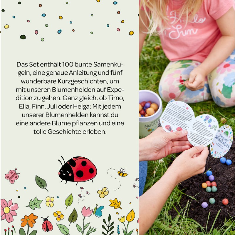 Blumenmurmeln Naturabenteuer, 100er Dose