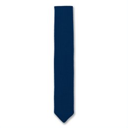 Midnight blue knitted tie