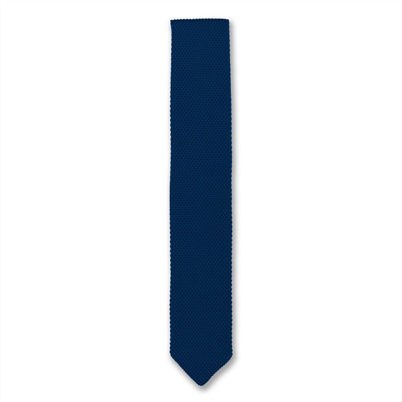 Midnight blue knitted tie