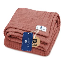 Copper red 4 in 1 Muslin Baby Blanket