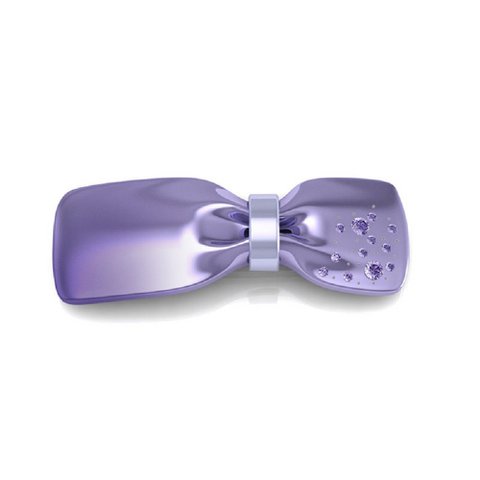 Acrylic and crystal hair barrette - Violet