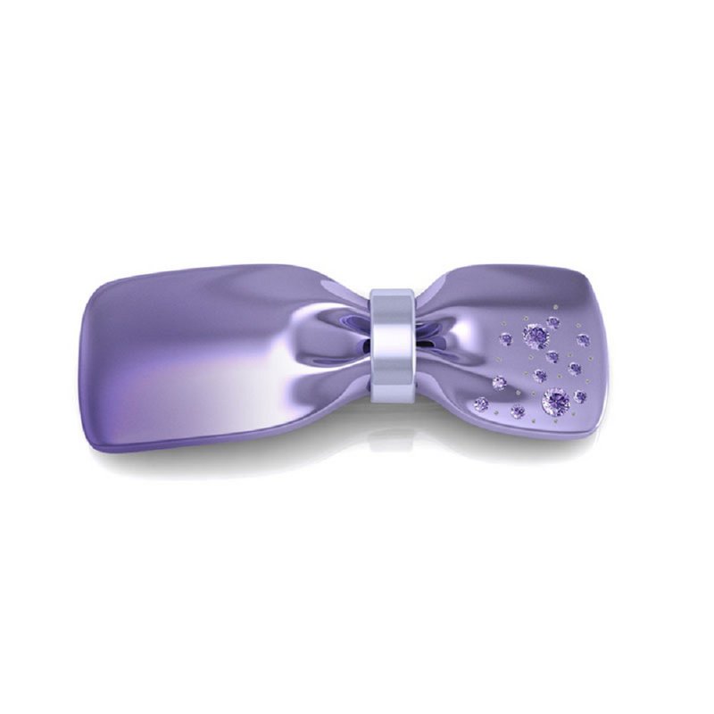 Pasador de pelo de acrílico y cristal - Violeta