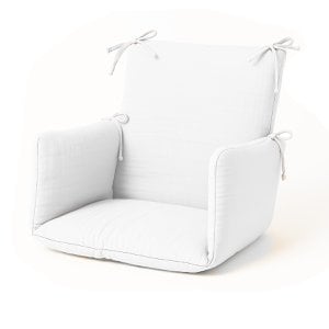 Organic Cotton High Chair Cushion White