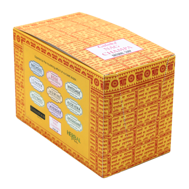 Goloka Nag Champa Savon Naturel 12 Pièces