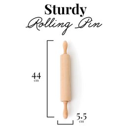 Rouleau à pâtisserie classique en bois professionnel avec centre rotatif (44 x 5,5 cm)