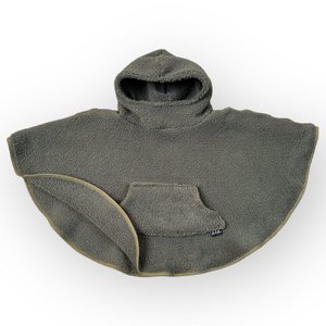 Kaki badstof poncho