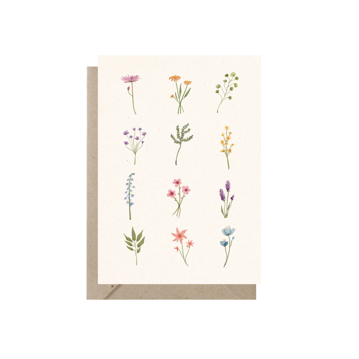 Postkarte Im Blumenfeld