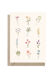 Postkort I blomsterfeltet