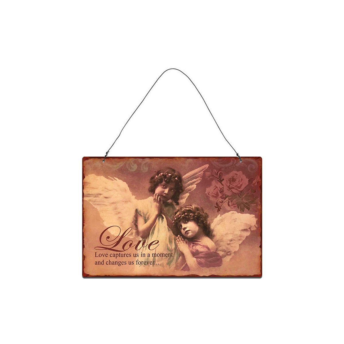 Plaque métal Amour 20x30 cm Isabelle Rose