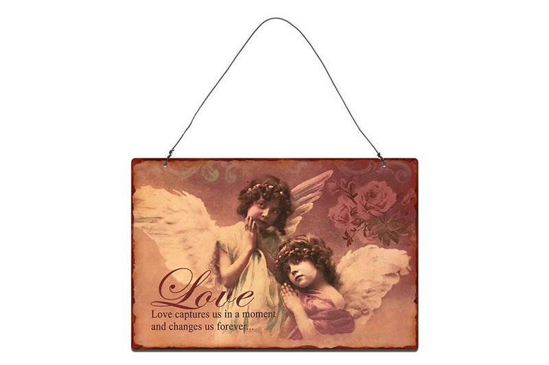 Plaque métal Amour 20x30 cm Isabelle Rose