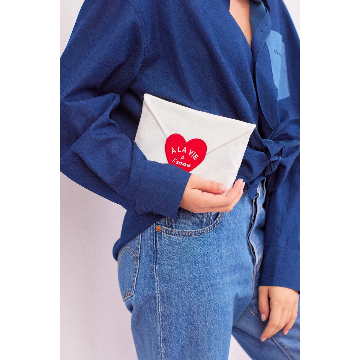 Corazón de bolsa de bolsas de algodón reciclada