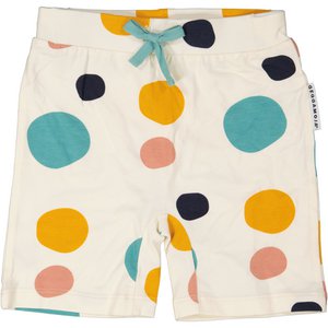 Beige gepunktete Bambusshorts