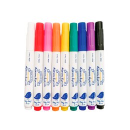 Colorful set of washable markers in a variety of vibrant hues, including red, orange, yellow, green, blue, and purple. The markers are displayed on a circular card with the product name "Wishy Washy Markers" and the category "Arts and Crafts".