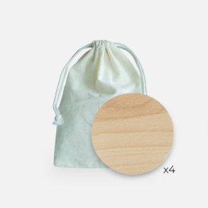 Wooden coaster - set of 4 in a bag