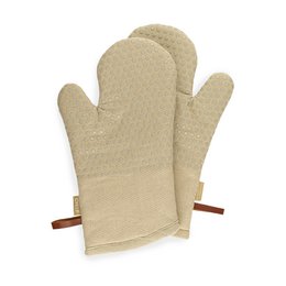 CH&F Ofenhandschuhe 100 % Baumwolle | Silikonpunkte | 18x33cm