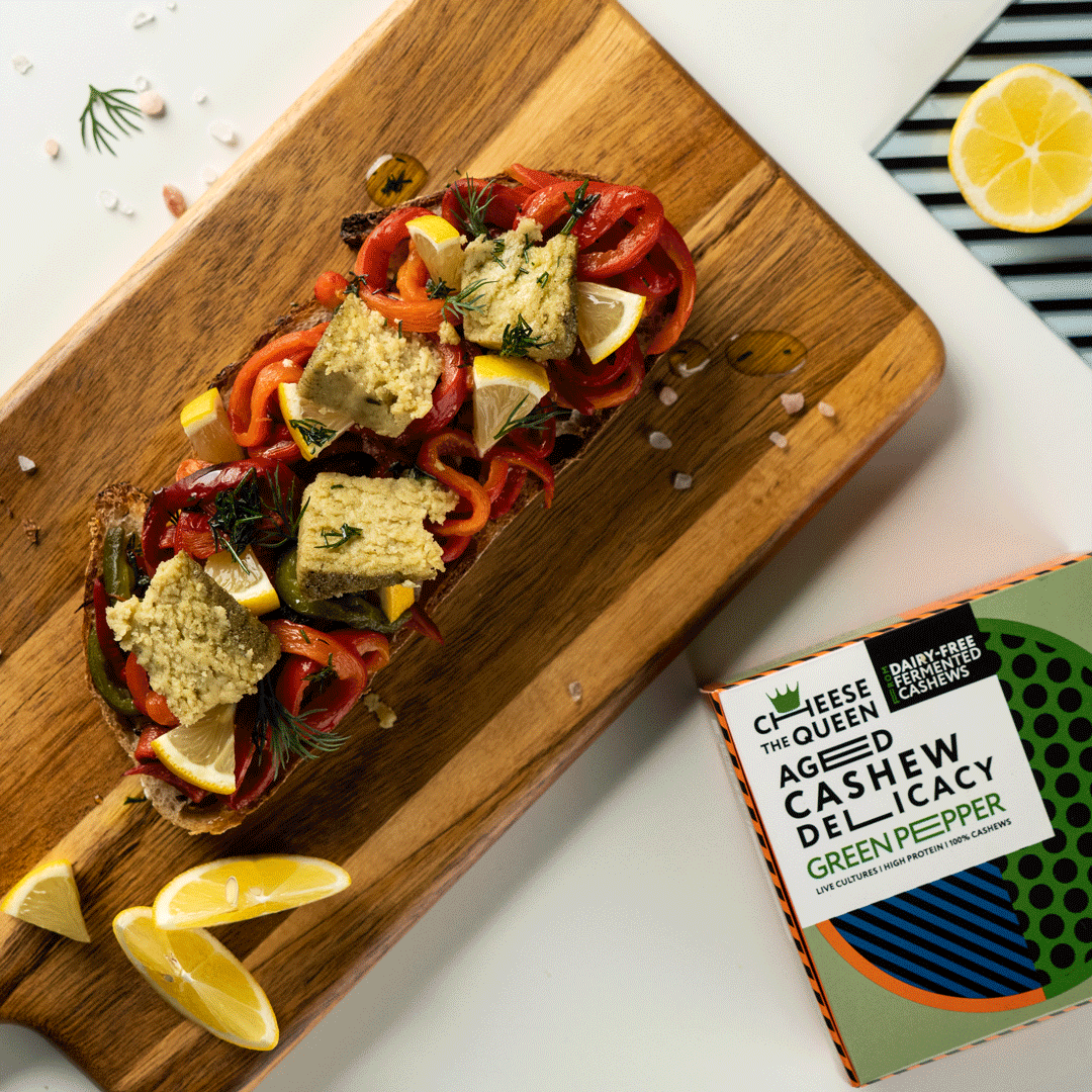 Queso la Reina "Pimiento Verde" Manjar Envejecido de anacardos fermentados