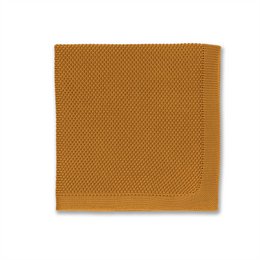 Orange ember knitted tie and pocket square set
