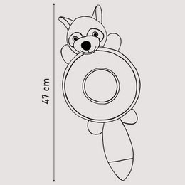 NE & NO® Dog Toys Raccoon / Plush Animal + Cocketry + Squeaker