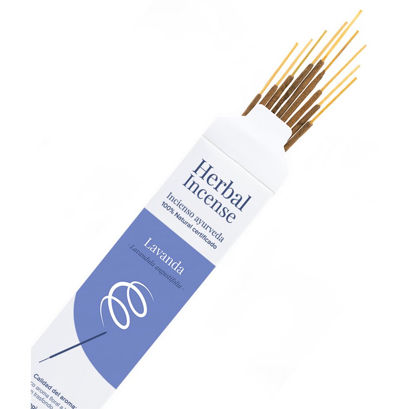 Certified organic BioAroma Lavender incense. Ayurveda. Fair Trade. Zero Waste. 12 rods.