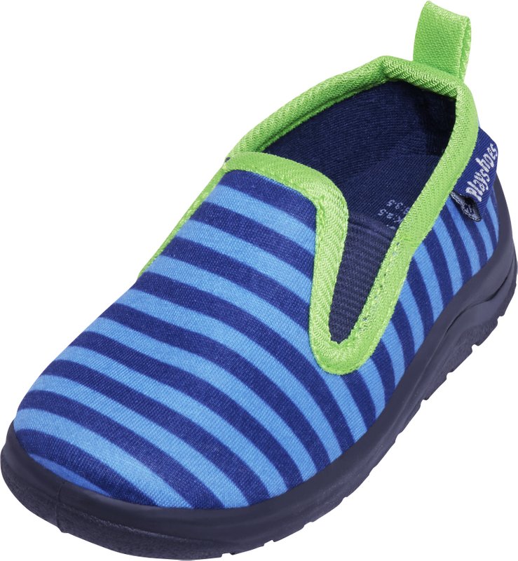Slipper Ringel - blau / grün