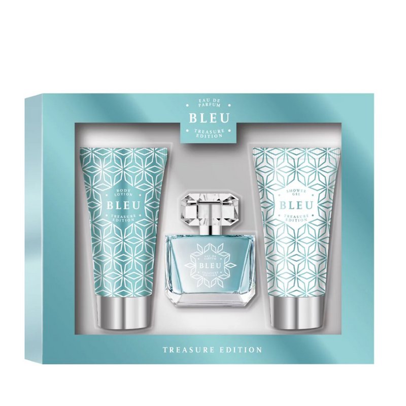 Blaues Geschenk-Kosmetikset für Damen