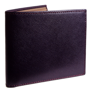 8 CC Saffiano Bi-Color Billfold Bordeaux-Taupe