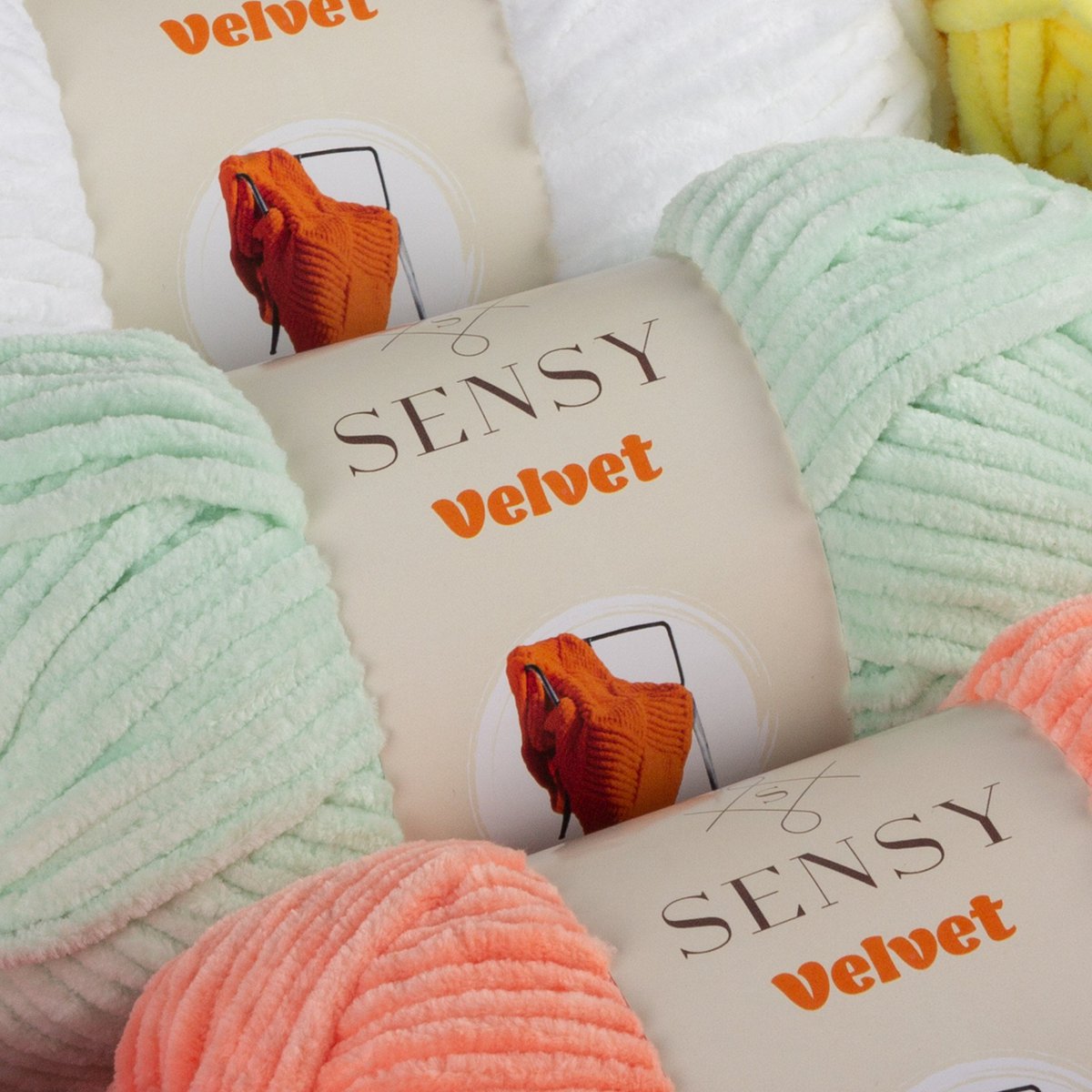 Sensy Velvet Yarn, hilo para manta, 3.5 oz, 132 yardas, calibre 5 voluminoso
