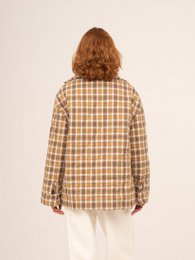 Willow Brown Plaid Puffer Jacket