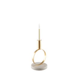 Runde Matt Golden Kerzenhalter H.17 cm