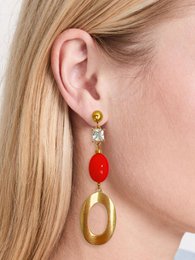 Lula mismatched oorbellen rood
