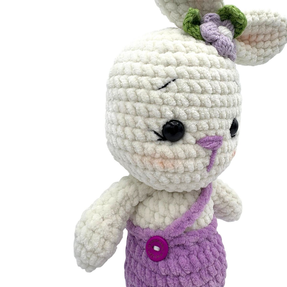 Handmade cuddly toy - bunny - made of velvet