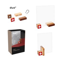 duo® Swiss - magnetic photo holder in 2 types of wood
