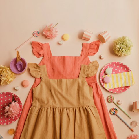 Paulene Ruffle Macaroon-jurk