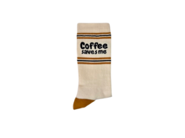 Black socks with "NEVER GIVE UP" text in yellow.