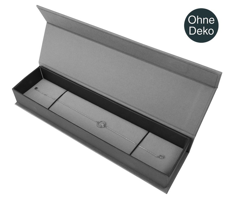 without logo, watch box, gray, 6 x 23 x 3.5 cm, 12 pieces