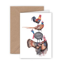 Poultry Christmas Card, Greeting Card, Holiday Card 12,3 x 17,5 cm