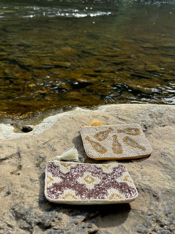Håndlavet beaded Classy Pouch * Gave *