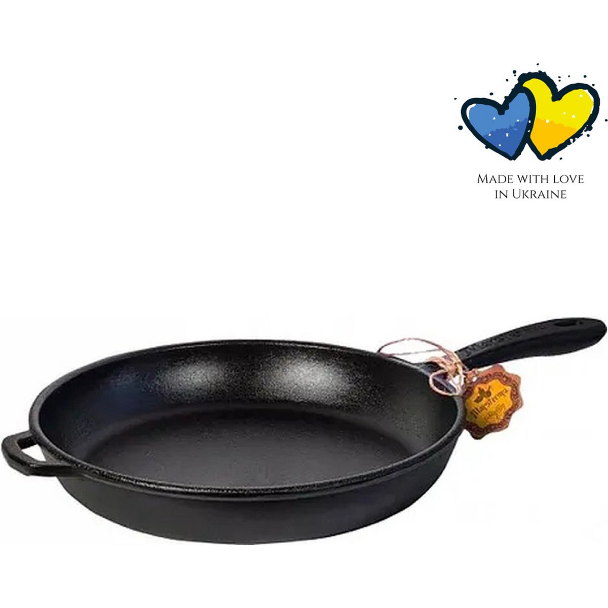 Freing Pan de hierro fundido - Ø 20 x 4 cm - sartén de hierro fundido para todas las fuentes de calor - mango de metal - PFAS - Negro