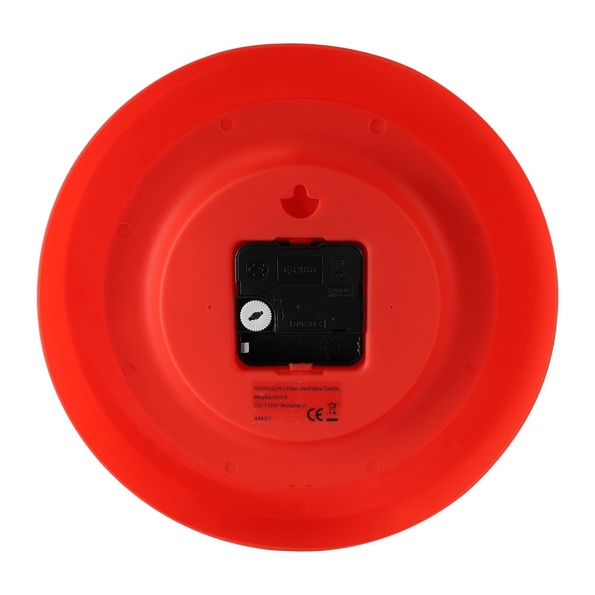 Horloge murale Atlanta pour enfants, rouge, Ø 22 cm