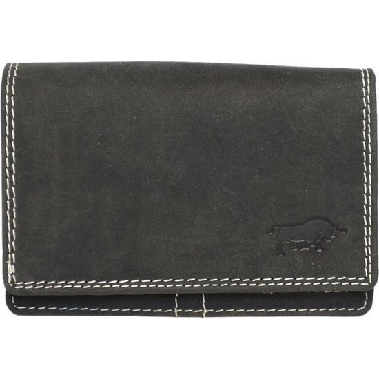 Billetera de damas de cuero vintage compacta Rfid negro - billetera de damas elegante y práctica con protección RFID, diseño compacto.