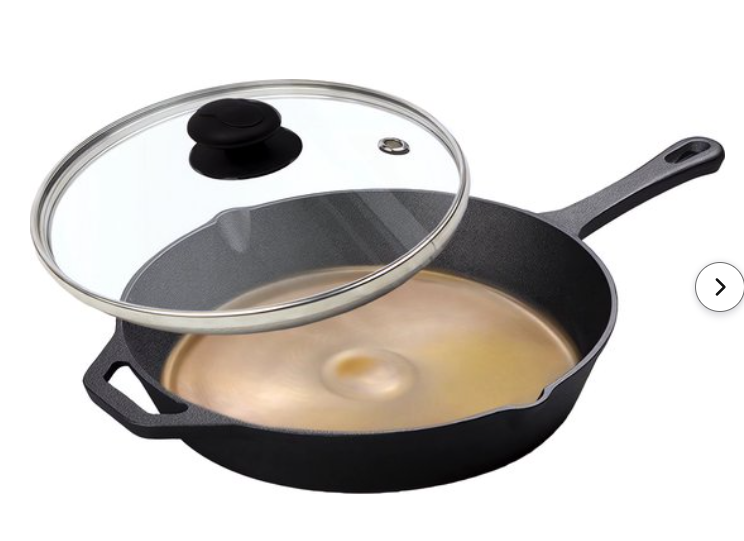 Polished skillet cast iron frying pan - 30 cm