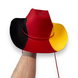 Timmy Toys - B017 - Tysk flagstil cowboy hat - 1 stykke