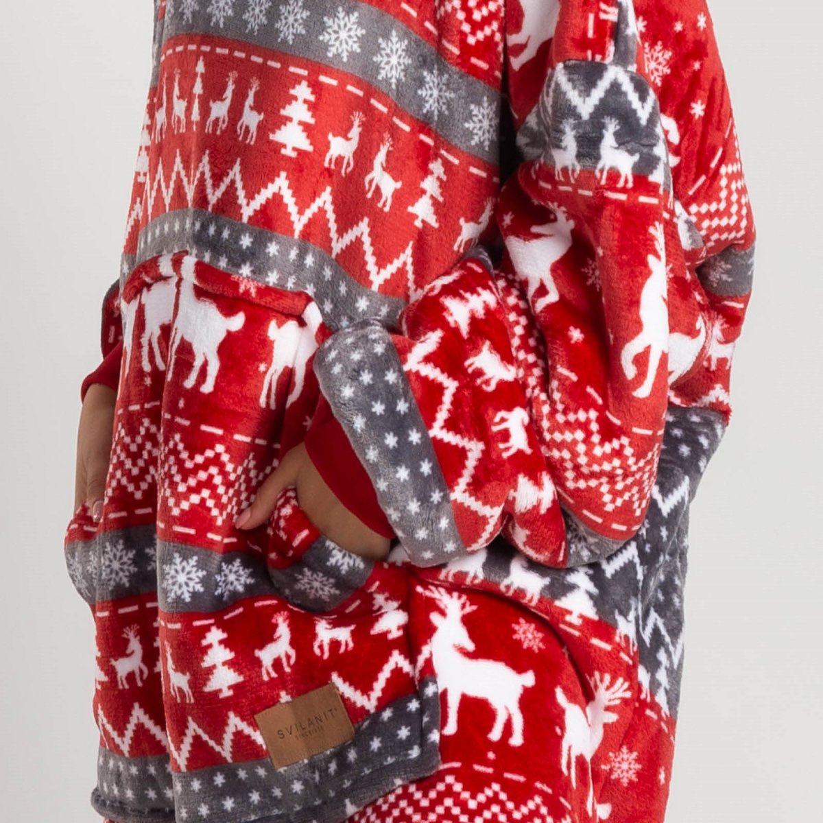 Vitapur - Hoodie blanket + socks - Red Christmas