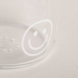 Trinkglas Smileys weiß (VE = 6 Stk)