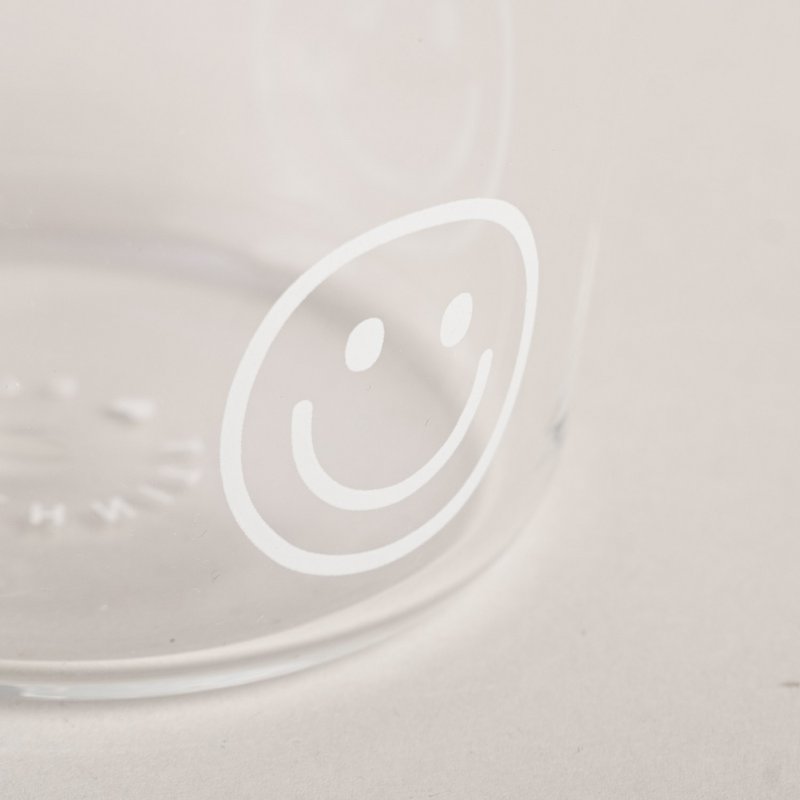 Trinkglas Smileys weiß (VE = 6 Stk)