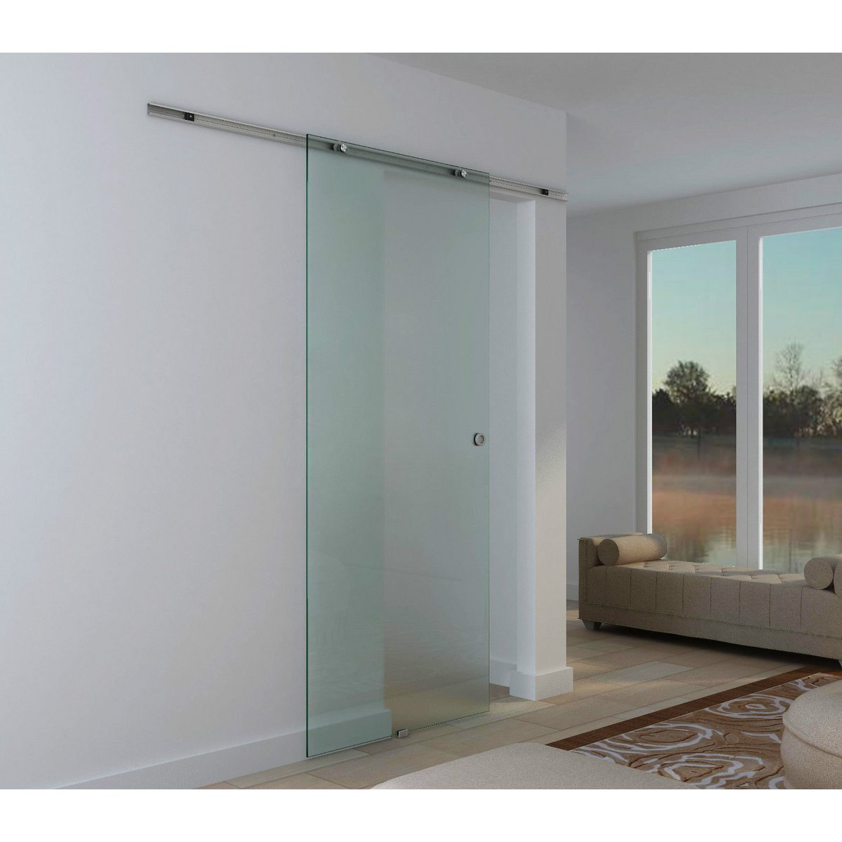 Puerta corredera de cristal puerta corredera puerta de cristal puerta de habitación cristal mate 1025 x 2050 mm