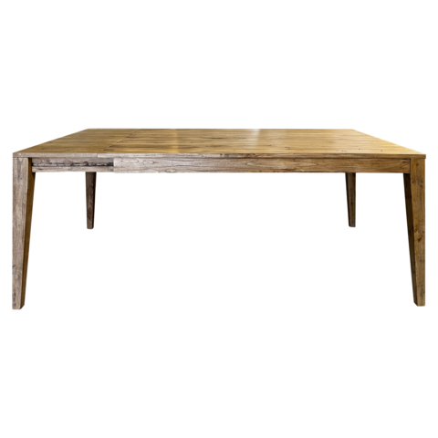 Uitschuifbare houten tafel 160 x 100 x 80 h cm