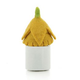 Egg cozy flowers of different colors yellow