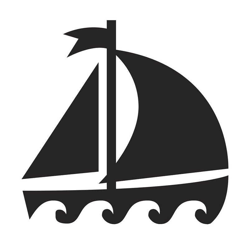 Segelboot-Ministempel