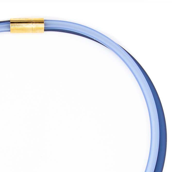 Cadena de goma, montan/azul, 2 hilos